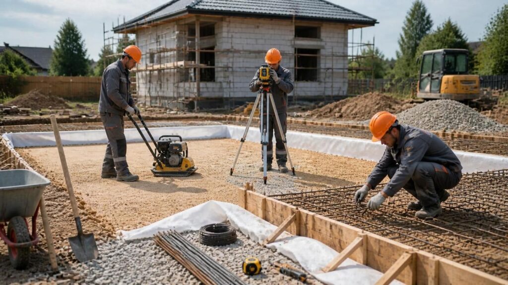 Сроки строительства фундамента